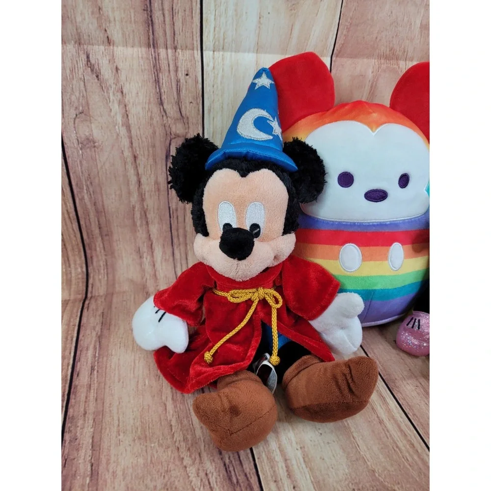 Lot of 3 Mickey Mouse, Minnie Mouse, Mickey Squishmallow Plush Stuffed Animals